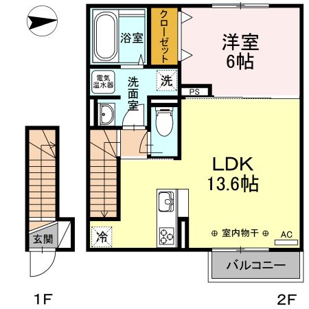 エルミタージュＮの間取り