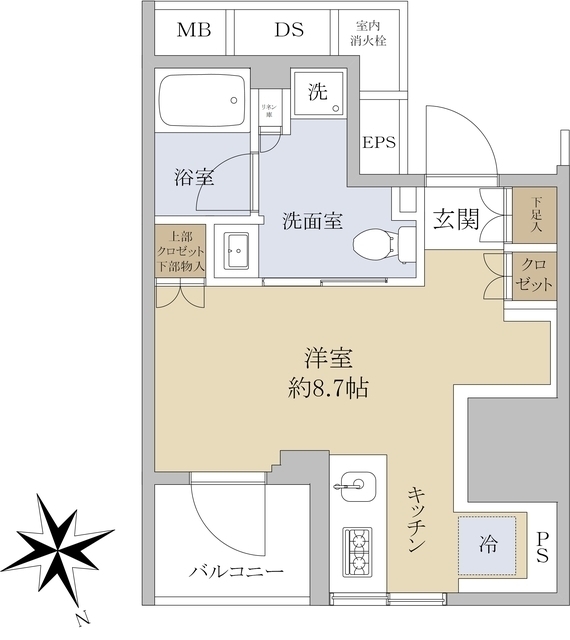 リビオレゾン新橋ｎｅｘの間取り