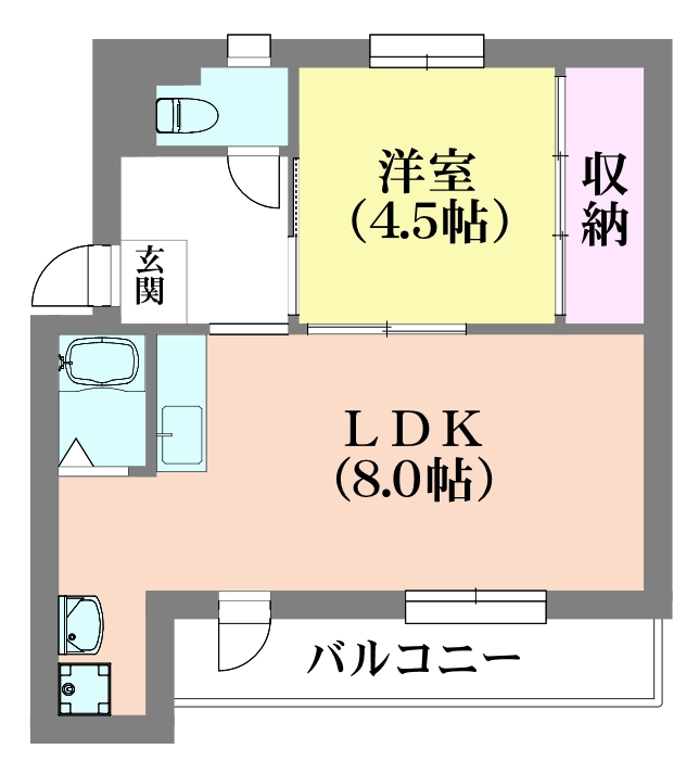 神戸市北区緑町のマンションの間取り