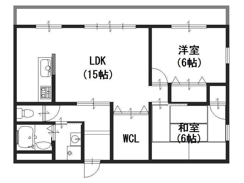 姫路市坊主町のマンションの間取り