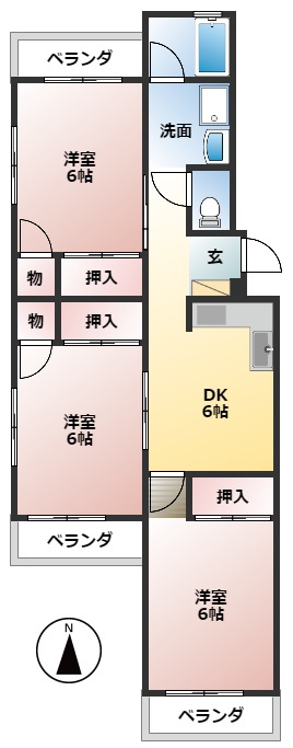 ヴィラナリー安八C棟の間取り