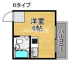 万代住之江コーポの間取り