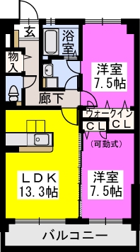 糟屋郡篠栗町大字乙犬のマンションの間取り