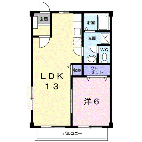 【羽曳野市西浦のアパートの間取り】