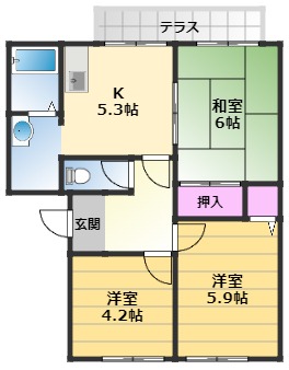 ガーデンプレイスBの間取り