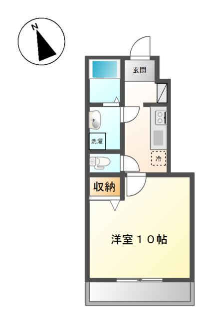 八王子市大谷町のアパートの間取り