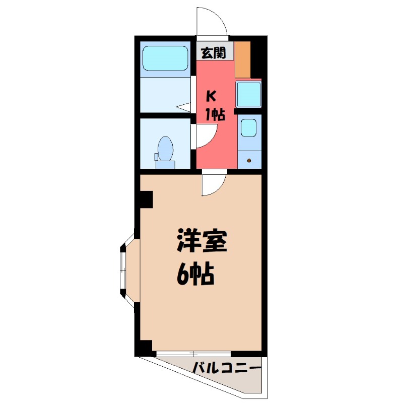 熊谷市見晴町のマンションの間取り