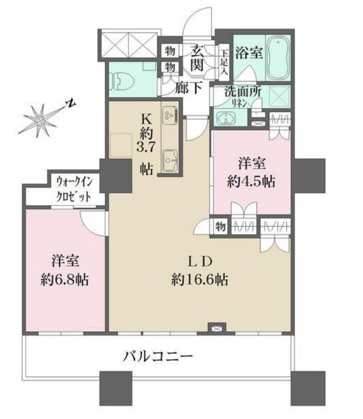 ザ・パークハウス西新宿タワー60の間取り