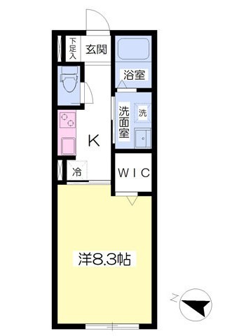 三木市自由が丘本町のアパートの間取り