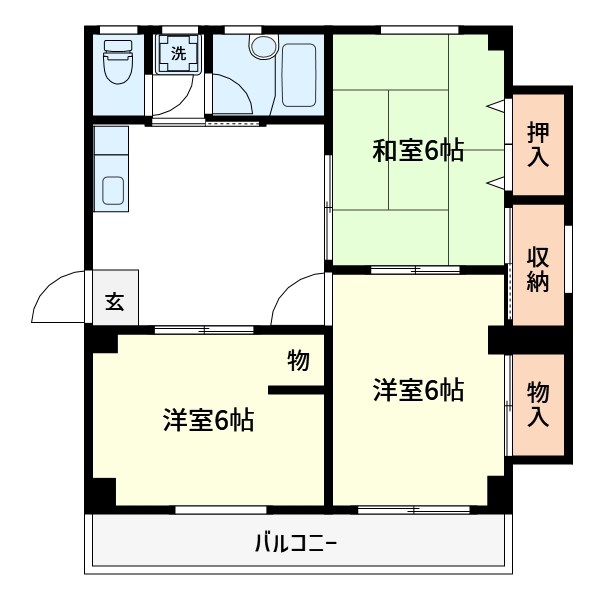 江戸川区鹿骨のマンションの間取り