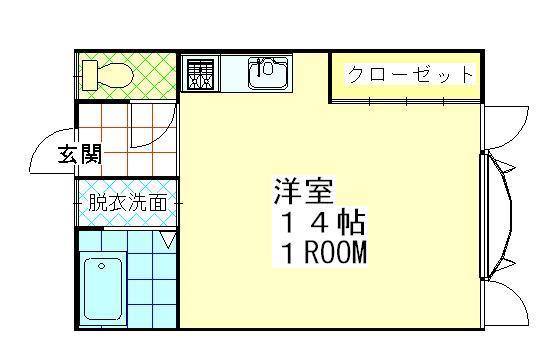 コーポアップルIの間取り