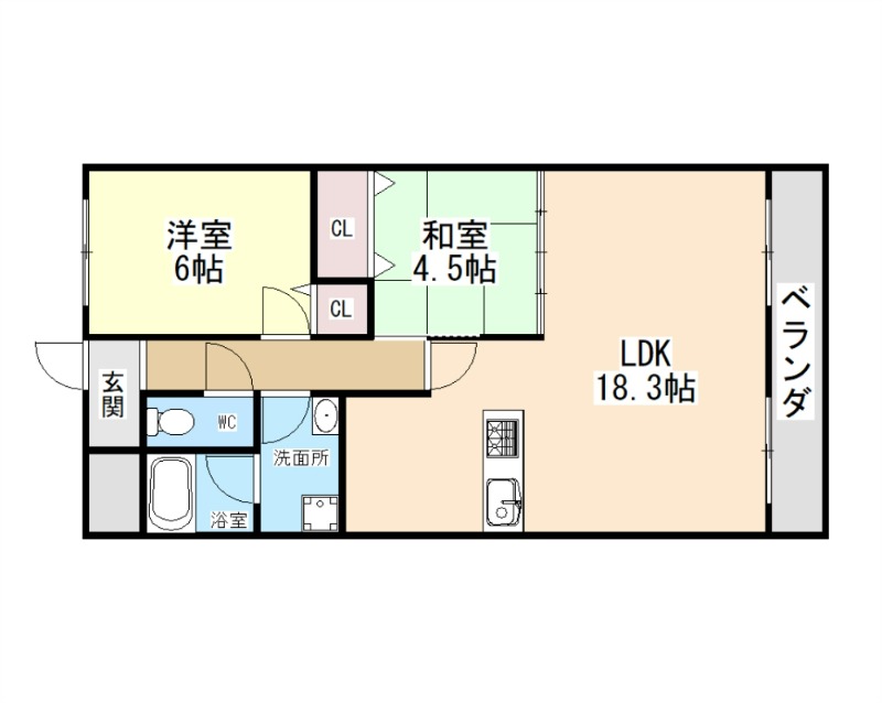 メゾン田井新町の間取り