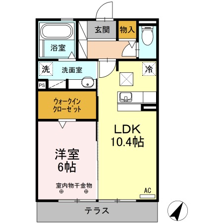 御殿場市新橋のアパートの間取り