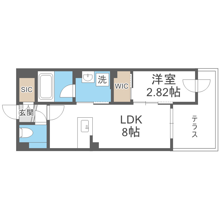 札幌市豊平区豊平一条のマンションの間取り