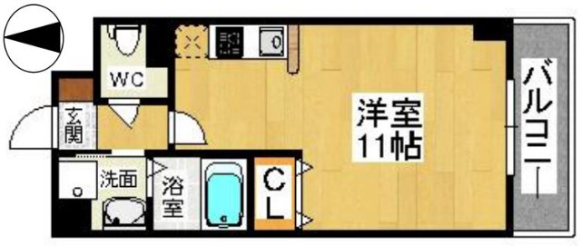 堺市北区長曽根町のマンションの間取り