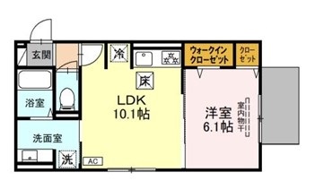 京都市右京区西京極殿田町のアパートの間取り