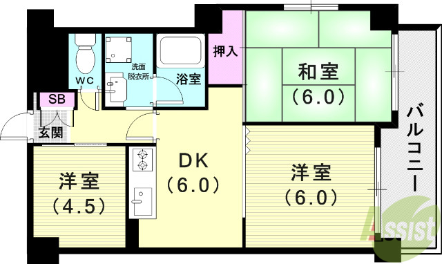 ロイヤル浜芦屋の間取り