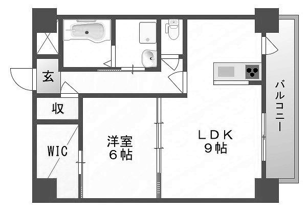 【岡山市中区東山のマンションの間取り】