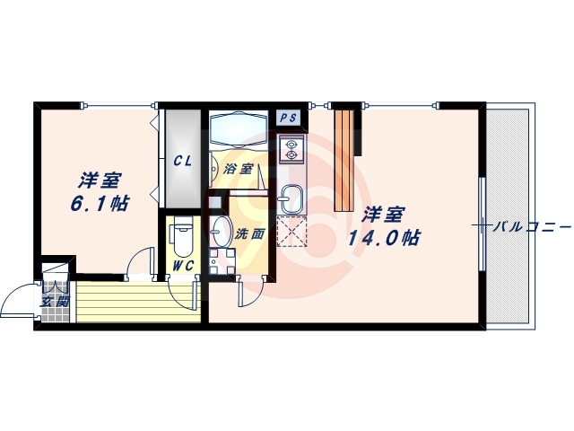 コンフォール帝塚山の間取り