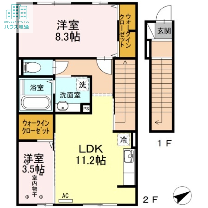 大村市木場のアパートの間取り