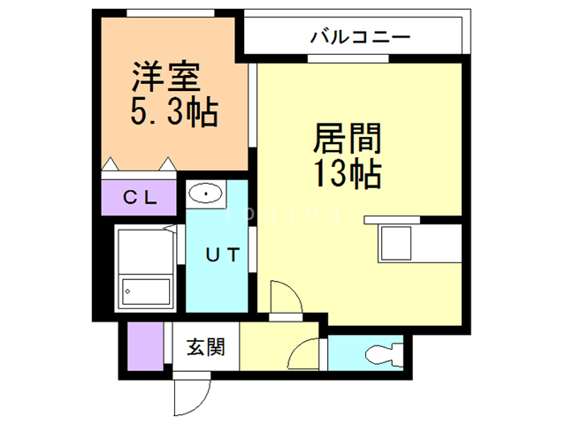 函館市日吉町のマンションの間取り