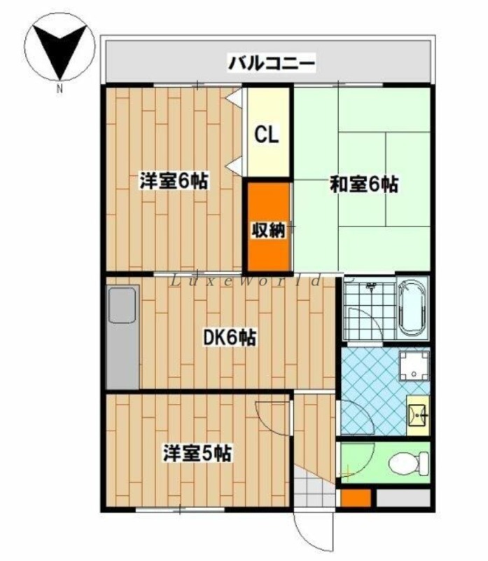 横浜市港北区綱島西のマンションの間取り