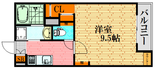 三次市十日市東のアパートの間取り