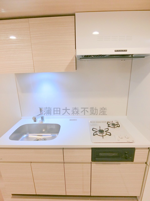 キッチン　グリル付き2口ガスシステムキッチン