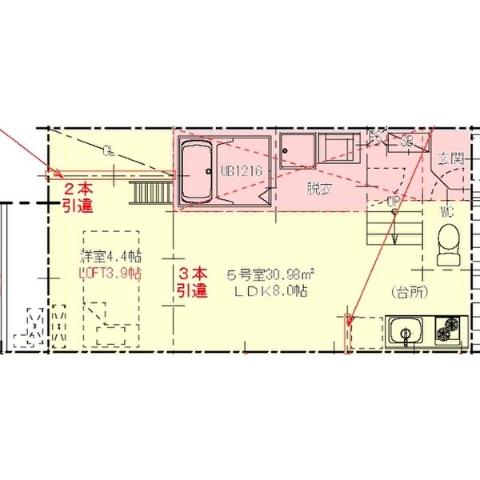 ハーモニーテラス松葉町IIIの間取り写真