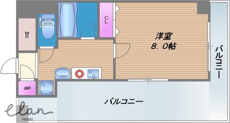 地下鉄中央線 緑橋駅 徒歩3分 6階建 築28年の間取り写真