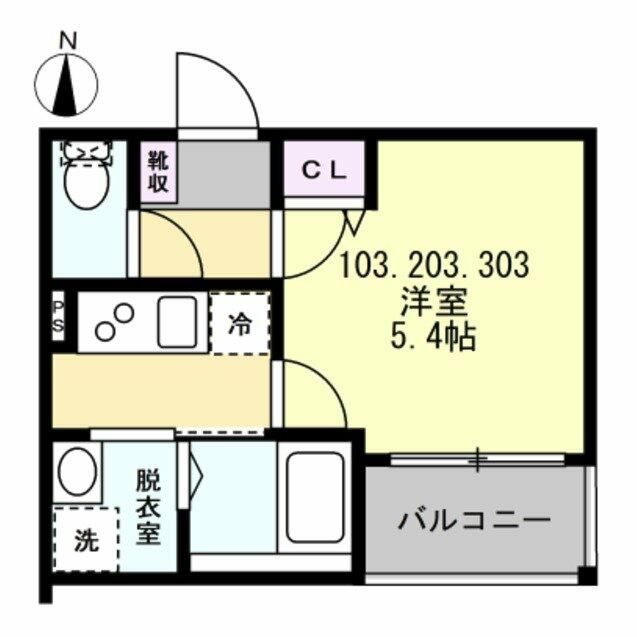 ベイルーム大和南の間取り写真