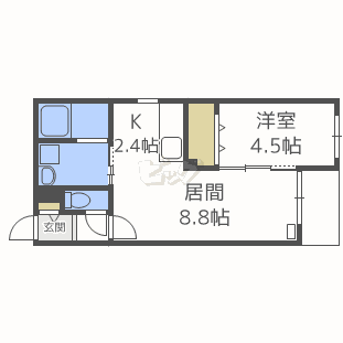 地下鉄南北線 平岸駅 徒歩7分 4階建 築9年の間取り写真