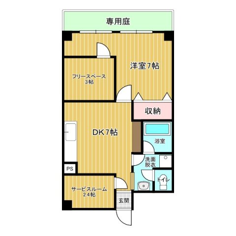 スカイコート大手町の間取り写真