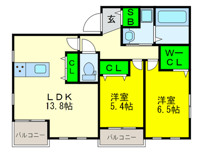 Casa山坂の間取り写真