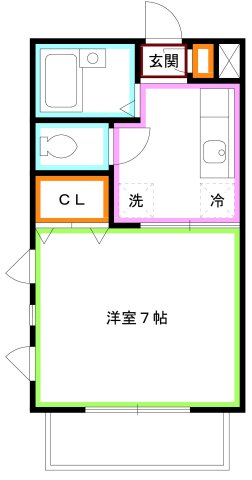 西武新宿線 上石神井駅 徒歩12分 2階建 築25年の間取り写真