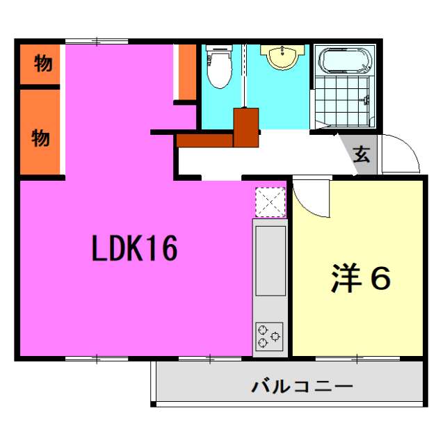 杭瀬団地2号棟の間取り