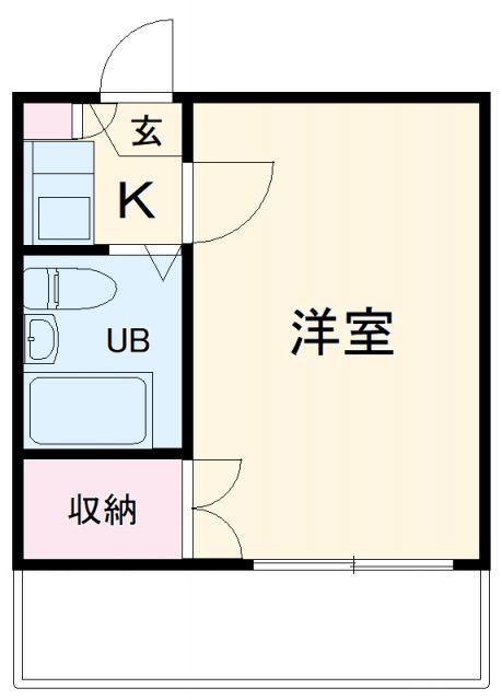 岐阜市月ノ会町のアパートの間取り