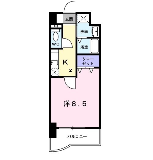 北九州市八幡西区陣原のマンションの間取り