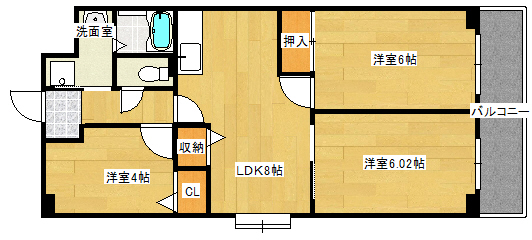 広島市西区三篠北町のマンションの間取り