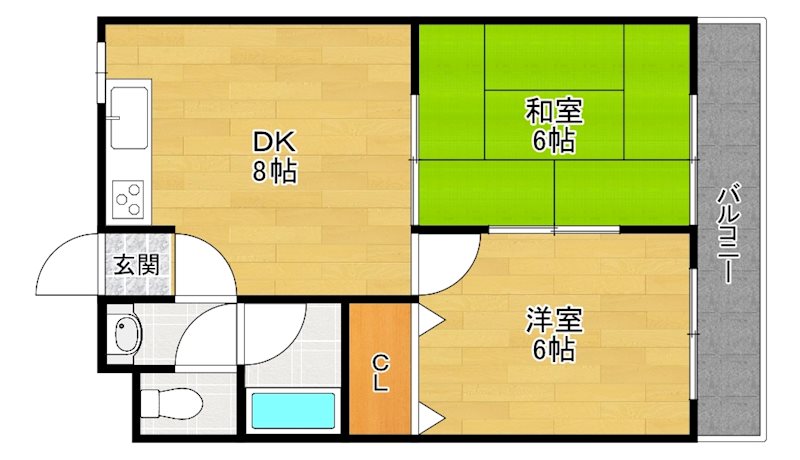 ビューコート香里の間取り