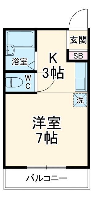 愛知県名古屋市天白区原５（アパート）の賃貸物件の間取り