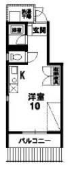 板野郡北島町江尻のアパートの間取り