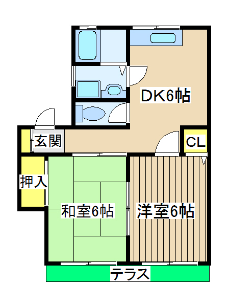 ツインハイツAの間取り