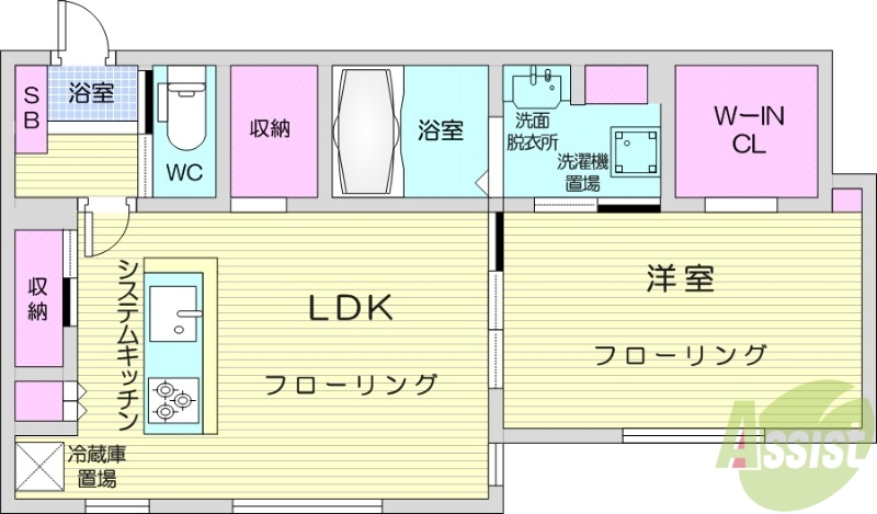 R-fino札幌桑園の間取り