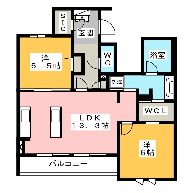 シャーメゾン加納鉄砲町の間取り