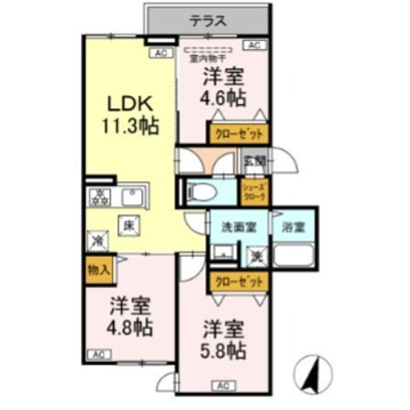 グラナーデ興野5の間取り