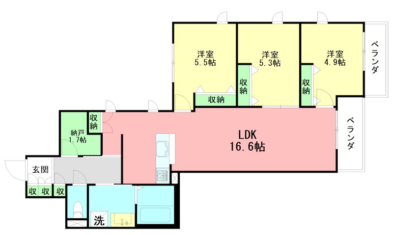 AI・Grandir鎌倉の間取り