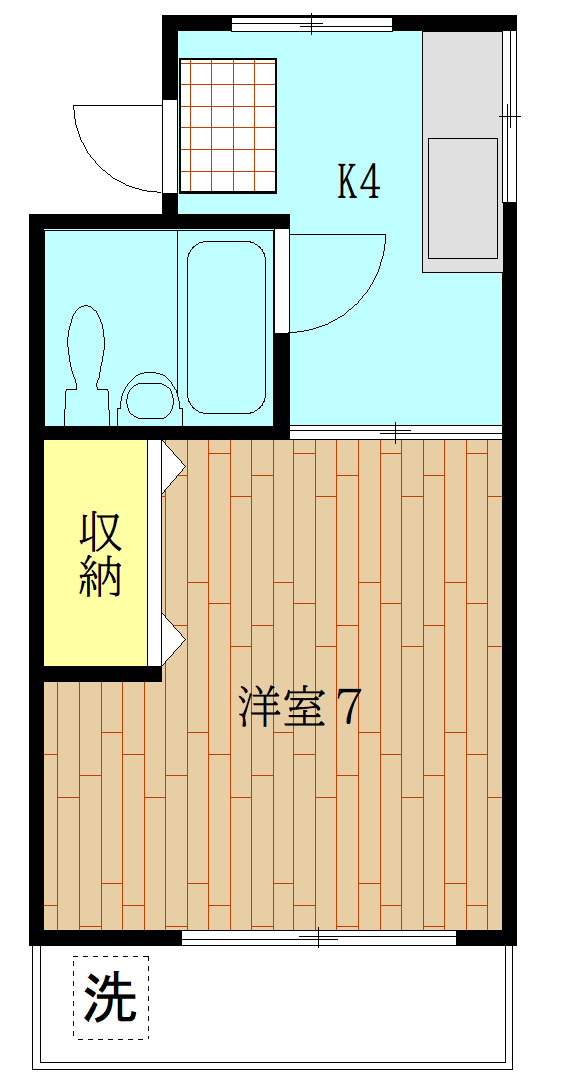 台東区上野桜木のマンションの間取り