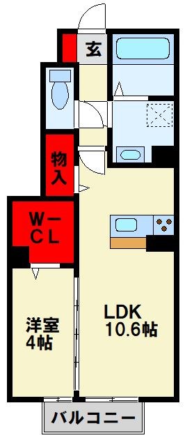 北九州市八幡西区大字楠橋のアパートの間取り