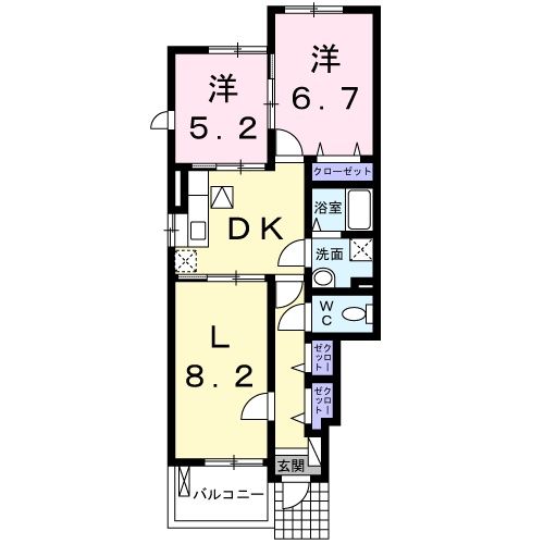 グランソレイユの間取り